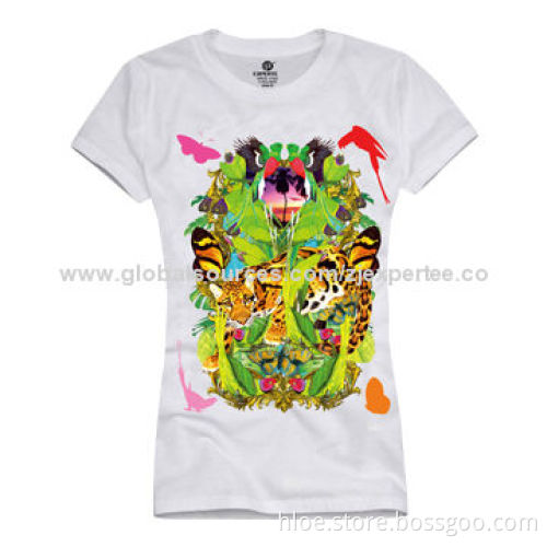 Vivid 3D Animal Printed Slim Fit Women's Round-neck T-shirtsNew